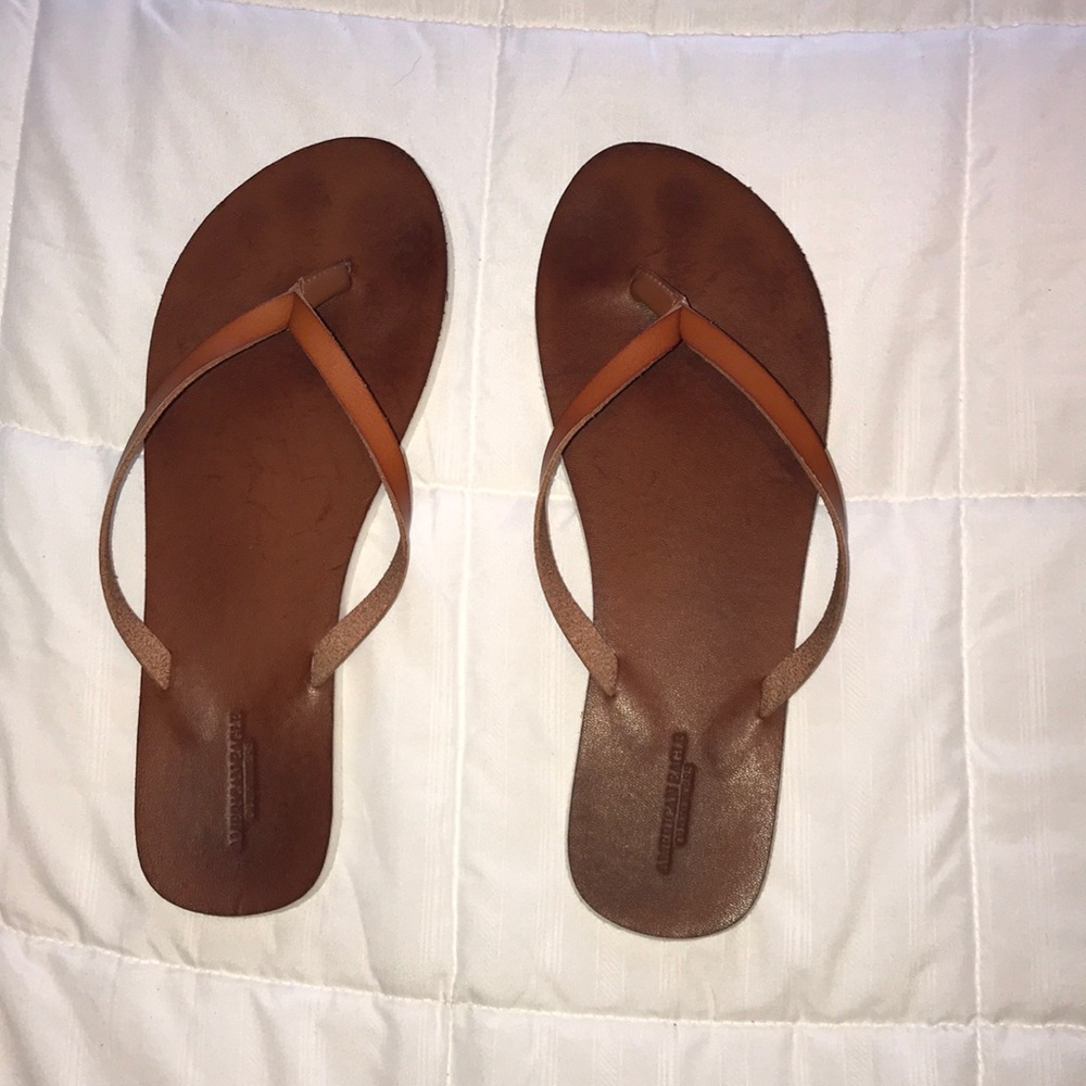 American Eagle Outfitters Brown Flip Flops size 10